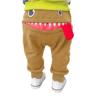 Toddler Infant Summer Pants Children's Kid Baby Cartoon Shark Style Trousers Harem Trousers Clothes (Khaki, 18-24 Months)