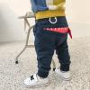 POLG Toddler Boys Girls Cartoon Monster Print Pull-on Pants Kids Cute Shark Tongue Sweatpants Cotton Harem Trousers (Navy, 18-24 Months) view 4