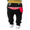 POLG Toddler Boys Girls Cartoon Monster Thick Pants Cute Shark Sweatpants Kids Baby Cotton Harem Trousers Spring Pants (Black, 2-3 Years) view 1