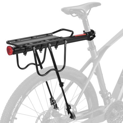 ROCKBROS Rear Bike Rack Bicycle Cargo Rack Full Quick Release Adjustable Bicycle Carrier Bike Luggage Rack for Back of Bike Aluminum Alloy 115 lbs Capacity Bike Accessories Black