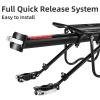 ROCKBROS Rear Bike Rack Bicycle Cargo Rack Full Quick Release Adjustable Bicycle Carrier Bike Luggage Rack for Back of Bike Aluminum Alloy 115 lbs Capacity Bike Accessories Black view 2