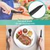 Tactical Spork, Tactical Spork Spoon Combo, 3 in 1 Tactical Camping Utensils, Camping Gear & Backpacking Gear, 2 Pack, Black view 4