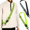 Saintrygo 2 Pieces Reflective Sash for Walking at Night Running Gear Safety Reflective High Visibility Jacket Adjustable Sash for Walking Cycling at Night (Fluorescent Green,Black) view 1