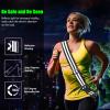 Saintrygo 2 Pieces Reflective Sash for Walking at Night Running Gear Safety Reflective High Visibility Jacket Adjustable Sash for Walking Cycling at Night (Fluorescent Green,Black) view 4