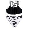 POLG Girls Swimsuits Two Piece Tankini Sets Bathing Suits Summer Beach Tank Top Boyshort Swimwear 8-14 Years (G-Black, 10 Years) view 1