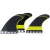 Lifyn2 Surfing Fins Surfboard Fins Longboard Tail Rudder Base Compatible Carbon Fiber Thruster Fin Set Kite Surfing Accessories (Color : Lemon) view 1