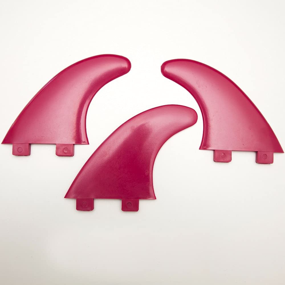 Lifyn2 Surfing Fins 3Pcs Surfboard Tail Fin Surfing Tail Rudder Paddle Board Fin Replacement Surfboard Accessories (Color : Purple red)