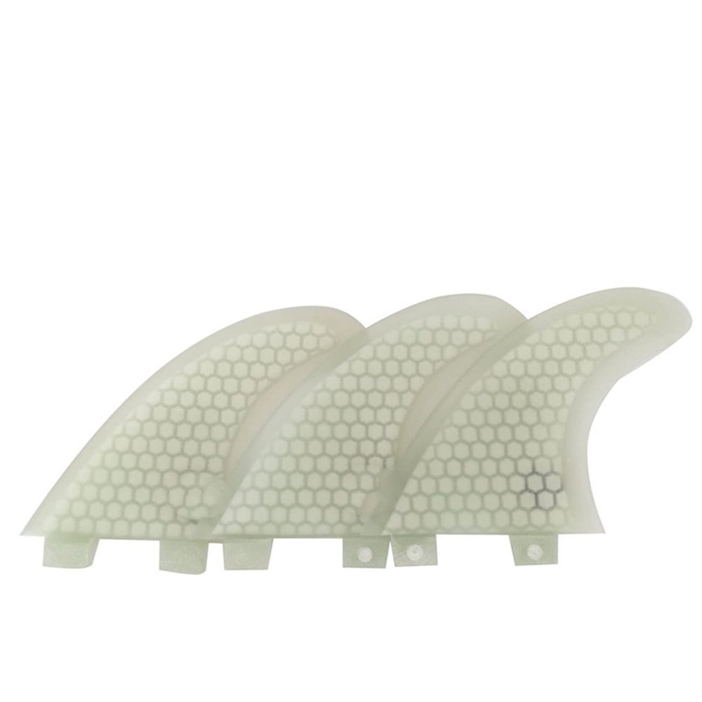 Lifyn2 Surfing Fins 3pcs Fiberglass Tail Fin Surfboard Accessories Surfing Tail Rudder Tail Fin Replacement (Color : White, Size : G5)