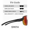 SMITH Bobcat Sunglasses  Shield Lens Performance Sports Sunglasses for Skiing, Biking, MTB, Mountaineering & More  For Men & Women  Black + Red ChromaPop Mirror Lens view 3