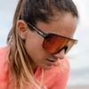 SMITH Bobcat Sunglasses  Shield Lens Performance Sports Sunglasses for Skiing, Biking, MTB, Mountaineering & More  For Men & Women  Black + Red ChromaPop Mirror Lens view 4