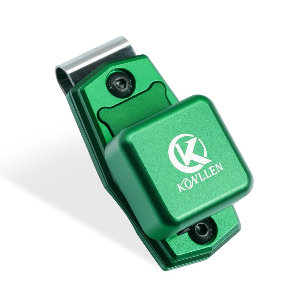 KONLLEN Chalk Holder Magnetic Clip Aluminum Alloy Chalk Tip Holder for Billiard Pool Snooker Billiard Accessories (Green)