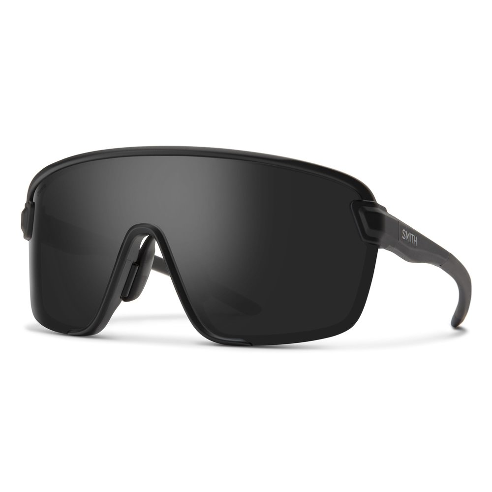 SMITH Bobcat Sunglasses  Shield Lens Performance Sports Sunglasses for Skiing, Biking, MTB, Mountaineering & More  For Men & Women  Matte Black + Black ChromaPop Lens