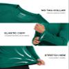 MAGCOMSEN Men's Athletic Long Sleeve Rashguard for Hiking & Climbing - Emerald Green view 4