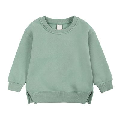 EISHOW Boys Girls Crewneck Sweatshirts Toddler Baby Sweatshirt Solid Cotton Soft Long Sleeve Active Pullover Blouse Tshirts (Green,6-9 Months,6 Months,9 Months)