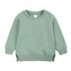 EISHOW Boys Girls Crewneck Sweatshirts Toddler Baby Sweatshirt Solid Cotton Soft Long Sleeve Active Pullover Blouse Tshirts (Green,6-9 Months,6 Months,9 Months)