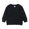 EISHOW Boys Girls Crewneck Sweatshirts Toddler Baby Sweatshirt Solid Cotton Soft Long Sleeve Active Pullover Blouse Tshirts (Black,9-12 Months,9 Months,12 Months)