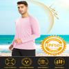 MAGCOMSEN Sun Shirts Men Long Sleeve Quick Dry Swim Fishing Summer Sun Protection UPF 50 UV Rash Guard Athletic Shirts Light Pink view 2