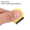 MECCANIXITY Mini Golf Club Brush Portable Pocket Dust Groove Cleaner, Yellow Pack of 8 view 4