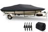 11-27ft Boat Cover, Heavy Duty 210D Waterproof Oxford Outdoor Personal Trailable Watercraft Cover Boat Cover Fits V-Hull Tri-Hull Runabout Bass Speedboat,Black,14to16FT: 530x290cm view 1