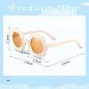 Flutesan 3 Pieces Kids Flower Sunglasses Toddler Girls Round Flower Glasses Baby Cute Sunglasses Outdoor Beach Colorful Eyewear (Beige, Orange, Orange Red) view 2