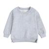 EISHOW Boys Girls Crewneck Sweatshirts Toddler Baby Sweatshirt Solid Cotton Soft Long Sleeve Active Pullover Blouse Tshirts (Gray,6-7 Years,6 Years,7 Years) view 1