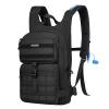 MOSISO Tactical Hydration Pack Backpack, Lightweight Military Daypack Water Backpack Rucksack Bladder Bag with 3L Water Bladder for Outdoor Sports, Hiking,Climbing,Running,Cycling,Biking, Black view 1