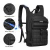 MOSISO Tactical Hydration Pack Backpack, Lightweight Military Daypack Water Backpack Rucksack Bladder Bag with 3L Water Bladder for Outdoor Sports, Hiking,Climbing,Running,Cycling,Biking, Black view 4