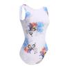 AFAVOM Women Dance Leotard Crew Neckline Sleeveless Bodysuit Adult Padded Gymnastics Leotards Pinched Low Back Butterfly and flower Ballet Leotard Undergarment Dancewear Unitard White X-Large view 1