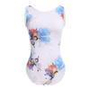 AFAVOM Women Dance Leotard Crew Neckline Sleeveless Bodysuit Adult Padded Gymnastics Leotards Pinched Low Back Butterfly and flower Ballet Leotard Undergarment Dancewear Unitard White X-Large view 3