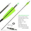 SHARROW 33 inch Carbon Arrow Hunting Arrows 400 Spine with 100 Grain Removable Tips for Archery Compound & Recurve & Traditional Bow Hunting Practice Shooting 6/12pcs (12pcs, Green) view 4