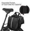 MOSISO Bike Rack Bag, Waterproof Bicycle Trunk Pannier Rear Seat Handbag Cycling Bike Carrier Reflective Backseat Cargo Storage Luggage Saddle Shoulder Bag with Water Bottle Holder&Handle, Black view 2
