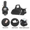 MOSISO Bike Rack Bag, Waterproof Bicycle Trunk Pannier Rear Seat Handbag Cycling Bike Carrier Reflective Backseat Cargo Storage Luggage Saddle Shoulder Bag with Water Bottle Holder&Handle, Black view 3