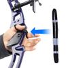 Archery Finger Sling Recurve Bow Fingerling, Adjustable Trainer Clicker Tabs Soft Elastic Cloth Extra Comfortable Padded Wear Resistant for Outdoor Recurve Bow Hunting Shooting Accessory(G-Schwarz) view 2