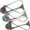 OROCOJUCO Men Sport Underwear Thong G-String Leopard Print Bulge Pouch T-Back Pants 3 Pack XL view 1