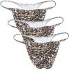 OROCOJUCO Men Leopard Bikini Briefs Whale Tail Back Underwear Pouch Mini Briefs 3-Pack (Brown Leopard) M OROCOJUCO-04 view 2