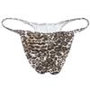 OROCOJUCO Men Leopard Bikini Briefs Whale Tail Back Underwear Pouch Mini Briefs 3-Pack (Brown Leopard) M OROCOJUCO-04 view 4