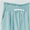 Womens Athletic Running Workout Shorts Solid Color Casual Elastic Waist Cotton Pant Fashion Comfy Drawstring with Pocket (4X-Large,Light Blue) view 2