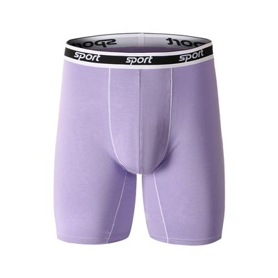 HUIZorbit Mens Large Boxer Briefs Modal Underwear Long Leg Boxer Shorts (6XL, Purple)