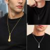 Microphone Cremation Jewelry for Ashes - Memorial Urn Necklace Ashes Holder Stainless Steel Keepsake Pendant Jewelry for Music Lover (3PCS(Silver+Black+Gold)) view 3