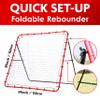 Soccer Rebounder, Kickback Rebound Net - Football Training Gifts, Aids & Equipment for Kids, Teens & All Ages, Perfect Storage view 2
