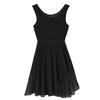 RUNQHUI Women Lyrical Modern Dance Costume Sleeveless Cutout Back Ice Skating Ballet Leotard Dress Black Medium view 4
