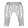 Aislor Kids Girls Boys Shiny Metallic Dance Harem Pant Gymnastics Athletic Leggings for Jazz Hip Hop Latin Ballet Dance Silver 9-10 Years view 4