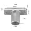 316 Stainless Steel Top Mount Oar Lock Socket Holder TShaped Bracket for Marine Yacht view 4