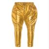 Aislor Kids Girls Boys Shiny Metallic Dance Harem Pant Gymnastics Athletic Leggings for Jazz Hip Hop Latin Ballet Dance Gold 11-12 Years view 1