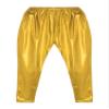 Aislor Kids Girls Boys Shiny Metallic Dance Harem Pant Gymnastics Athletic Leggings for Jazz Hip Hop Latin Ballet Dance Gold 11-12 Years view 4