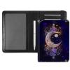 BETIWAD Passport and Vaccine Card Sleeve Combo with CDC Vaccine Card Slot and Credit Card Holder, Travel Document Organizer and RFID Blocking Leather protective Cover-Moon Star Galaxy Floral view 1