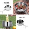 Tiiyee Camping Cookware Mess Kit, Backpacking Cooking Set Lightweight Stackable Pots and Pans Set Portable Tableware for Outdoor Indoors Kitchen Family Camping Travel Picnic Backpacking Hiking Fishing view 3