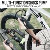 ROCKBROS Bike Shock Pump High Pressure 300 PSI for Rear Shock & Suspension Fork Bicycle Tire Pump with Gauge Schrader & Presta Valve for Mountain, Road Bikes and Motorcycle view 3