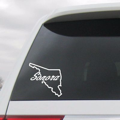 Kramer Sonora Son Mexico State Sticker for Car Vinyl Decal Truck Window Vehicle Bumper Decal (9.5" W X 9.8" H, White)