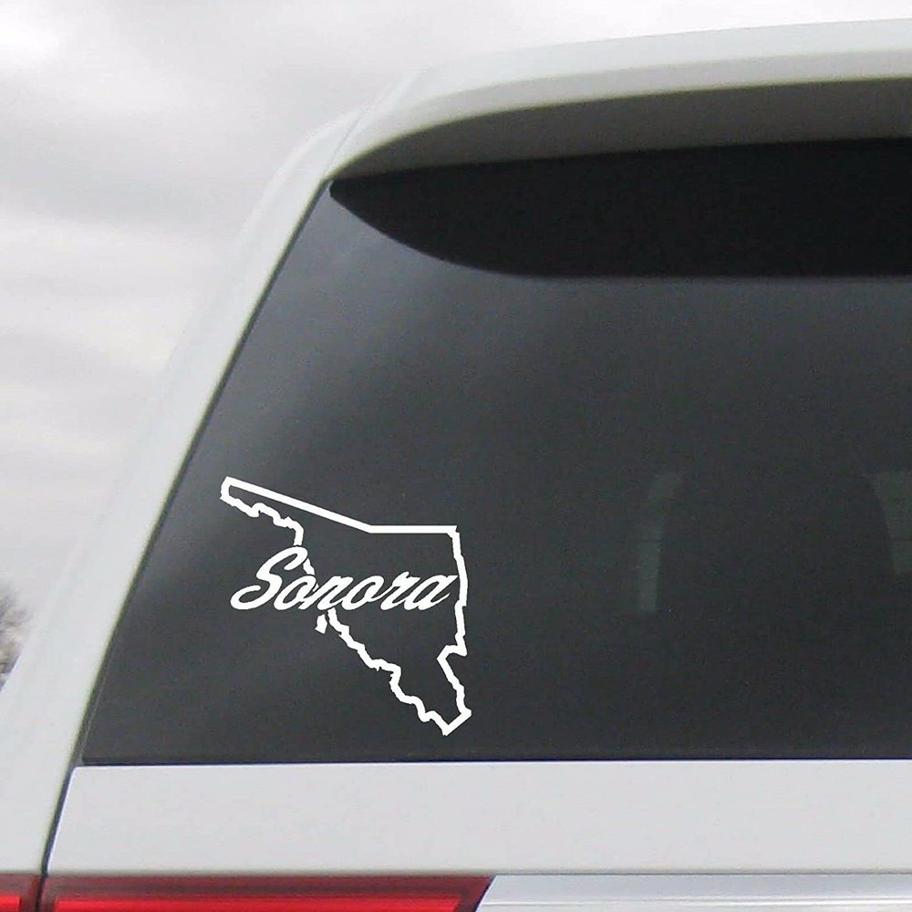 Kramer Sonora Son Mexico State Sticker for Car Vinyl Decal Truck Window Vehicle Bumper Decal (9.5" W X 9.8" H, White)